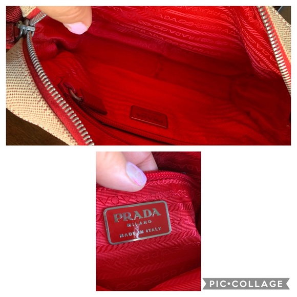 🚫🚫SOLD🚫🚫Prada red canvas adjustable strap bag - Picture 3 of 8